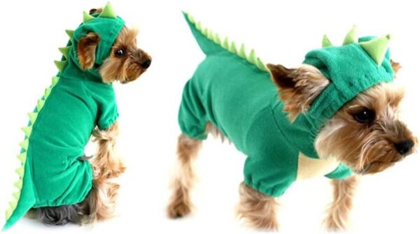 NACOCO Dog Dinosaur Design Costume Green Pet Clothes for Medium & Large Dog (Green, XL) - Image 3