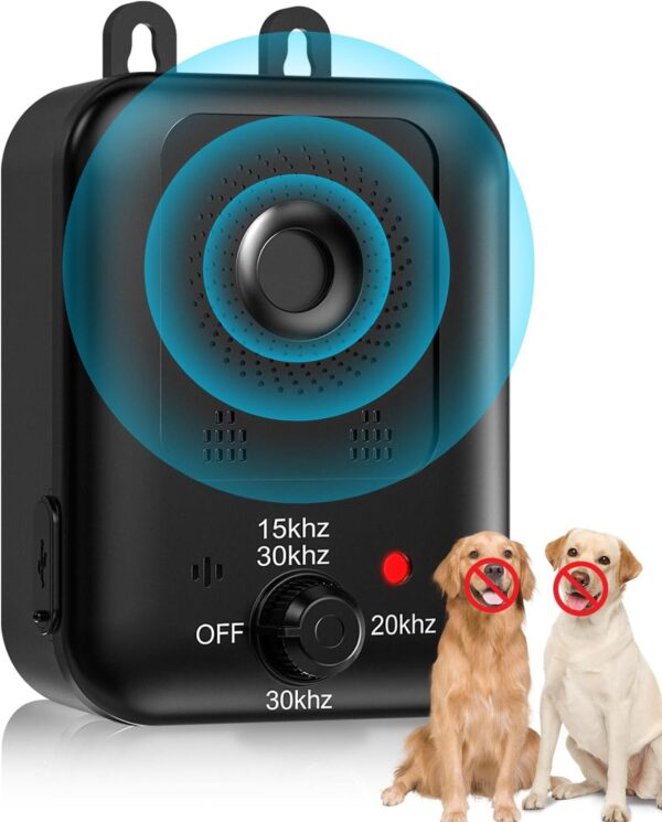 Anti Barking Devices, Auto Dog Bark Control Devices with 3 Modes, Rechargeable Ultrasonic Bark Box Dog Barking Deterrent Devices, Effective Stop Barking Dog Devices for Indoor & Outdoor Dogs