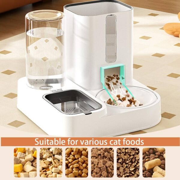 Automatic Cat Feeder with Food Dispener and Water Dispener,Big Capacity Gravity Automatic Pet Feeding & Watering Dispenser Supplies for Small Dog and All Types of Cats. - Image 6