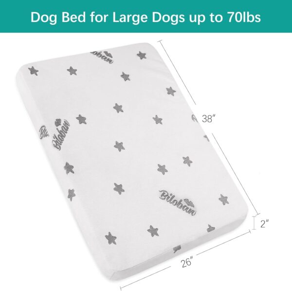 Biloban Waterproof Dog Beds for (Large) Dogs, Washable Dog Bed Mat Pad or Pet Bed, Memory Foam Dog Beds & Furniture for Small/Medium Large/XL/XXL Dogs with Removable Cover (Light Grey) - Image 4