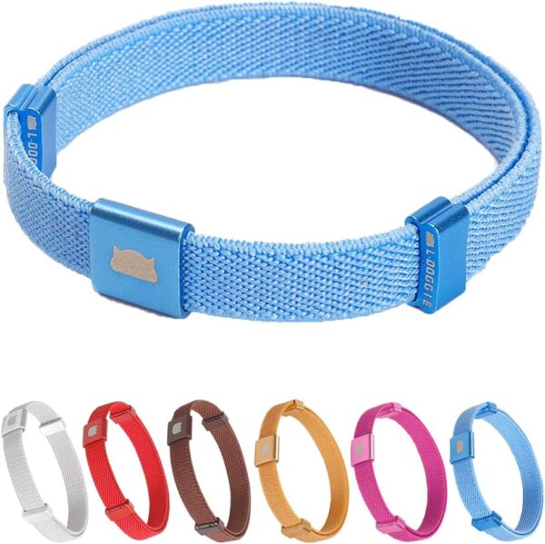 High Elasticity Cat Collar Only 0.18oz(5g). Using Aviation Aluminum ，Simple and Lightweight (Sky Blue)