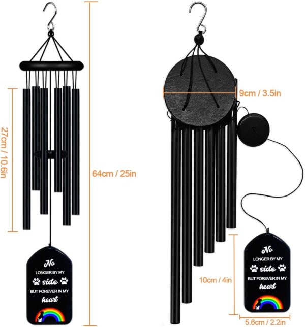 Pet Memorial Wind Chimes,Dog Memorial Gifts for Loss of Dog Sympathy Gift,Rainbow Bridge Pet Loss Gifts,Pet Remembrance Gift in Memory Dog Passing Away,Bereavement Windchime for Loss of Cat Memorial - Image 6