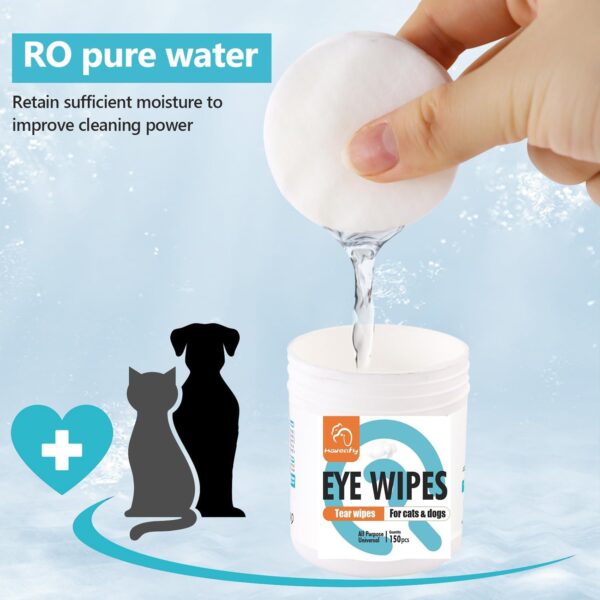 Pet Wipes for Cats & Dogs, Grooming Wipes for Eyes, Paws, Ears, Nose, Unscented Soft Pet Tear Stain Remover Wipes 300 Pads - Image 6