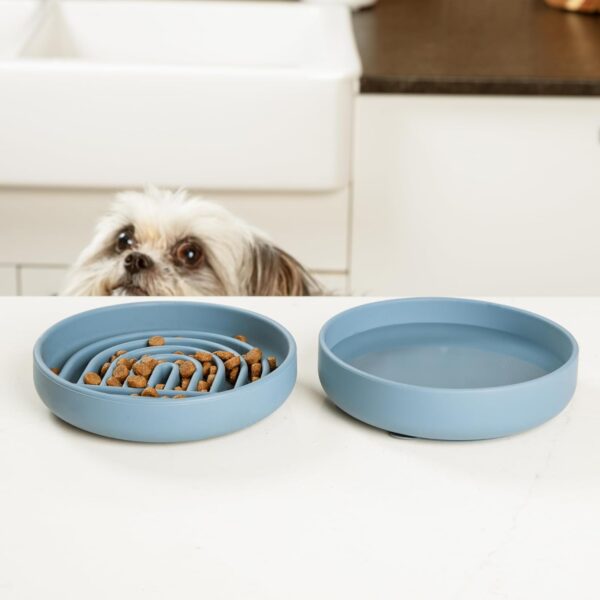 The Slowdown Bowl - Silicone Slow Feeder for Dogs & Puppies, Slow Eating, Modern Lick Mat Design, Reduces Gulping, Dishwasher Fit, for All Breed, Mealtime Challenge, Small-Spruce - Image 6