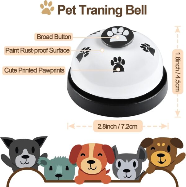 2 Pack Dog Door Bells, Dog Doorbell to go Outside Puppy Train Bell for Dogs to Ring to go Potty, Puppy Toilet Training Bell Jingle Bells for Door Knob (Black) - Image 5