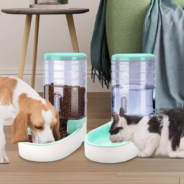 Pets Auto Feeder 3.8L,Food Feeder and Water Dispenser Set for Small & Big Dogs Cats and Pets Animals (Green) - Image 5