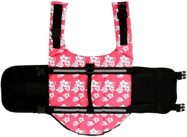 ChezAbbey Dog Life Jacket Adjustable Dog Lifevest Swimsuit Safety Vest Apparel Lifesaver Coat S - Image 3