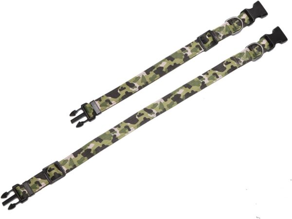 TAIDA Dog Collar, Nylon Camouflage Adjustable Collar, 1 Inch Wide, for Large Medium Dog (Green) - Image 3