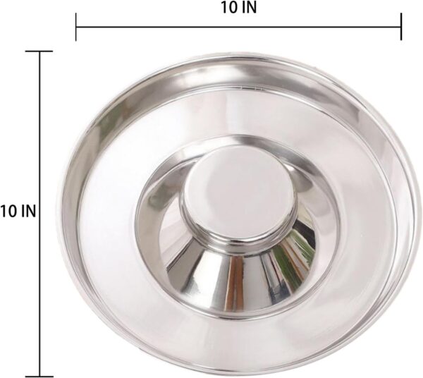 Dog Bowl Slow Feeder Stainless Steel Food and Water Dish Metal Dish Cat Bowls for Indoor Cats Tray - Image 2