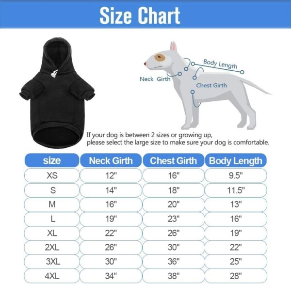 SCENEREAL Security Dog Hoodie Sweaters for Small Medium Large Dogs, Brushed Fleece Dog Clothes with Hat,Soft Cotton Winter Spring Coat All Weather Clothes, Classic Halloween Costume with Leash Hole - Image 2