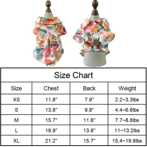 Dog Shirts for Small Dogs, 3PACK Girl Boy Dog Clothes with Leash Ring & Buttons, Small Dog Tshirts with Sleeves Colorful Cartoon Pattern,Cute Kitten Clothes (S - Chest 13.8") - Image 6