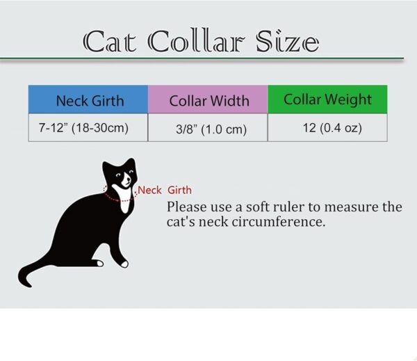 Personalized Kitten Cat Collar with Safe Breakaway Quick Release Buckle Bell ID Tag Custom Name and Phone Number for Boy Girl Cats - Image 4