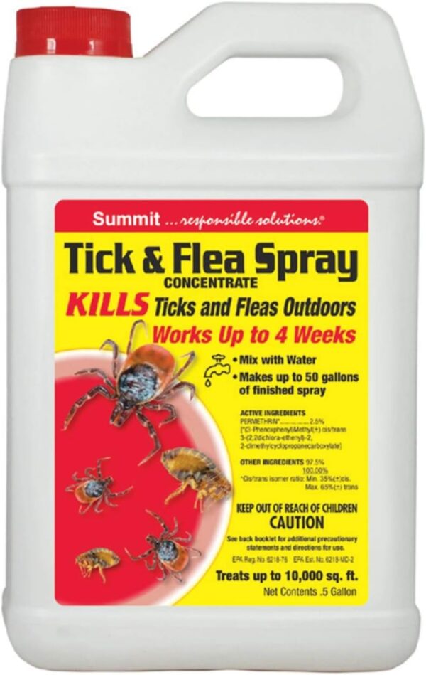 Summit...reponsible solutions. TICK & FLEA Spray - Concentrate - 1/2 Gallon, Natural, Model: 028-6