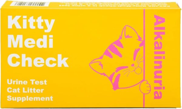 Kitty-Medi-Check Cat Urine Health Test Kit, Easy Monitoring at Home,100% Eco-Friendly - (Alkalinuria 210g/7.4oz) 100% Biodegradable.