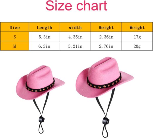 Halloween Costumes for Dogs Cat Pet Cowboy Costume Cowboy Hat with Bandana Set for Halloween, Christmas, Holiday, Party, Cosplay (Pink, Small) - Image 2