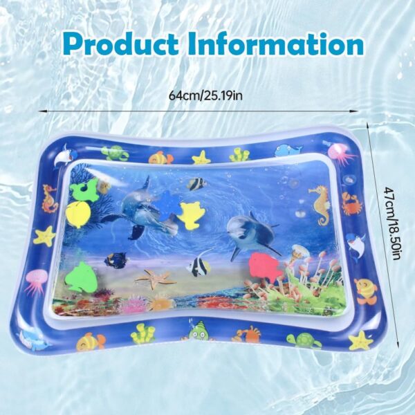 Sensory Water Play Mat for Cats, 2024 New Interactive Water Sensory Play Mat for Cats, Inflatable Cat Water Play Mat Cool Comfort, Water Sensory Playmat with Fish for Pet Play (Dolphin) - Image 4