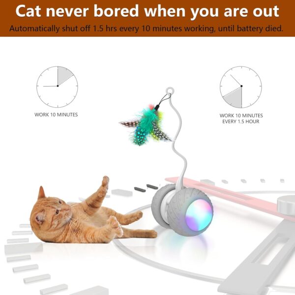 Automatic Cat Toys Interactive Feather Toys, Pet Exercise Electric Toys for Indoor Cats/Kitten with Feather - Image 4