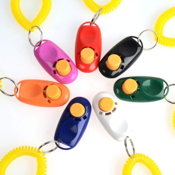 Coolrunner 7pcs 7 Color Universal Animal Pet Dog Training Clicker with Wrist Bands Strap, Assorted Color Dog Clickers for Pet Dog Training & Obedience Aid - Image 5