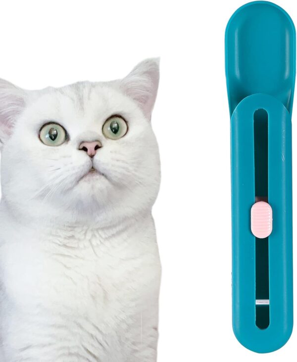 Cat wet treats dispense spoon，Treat squeeze spoon， Feeding & Watering Supplies Wet Cat Food Storage pet Food Spoon (Green)