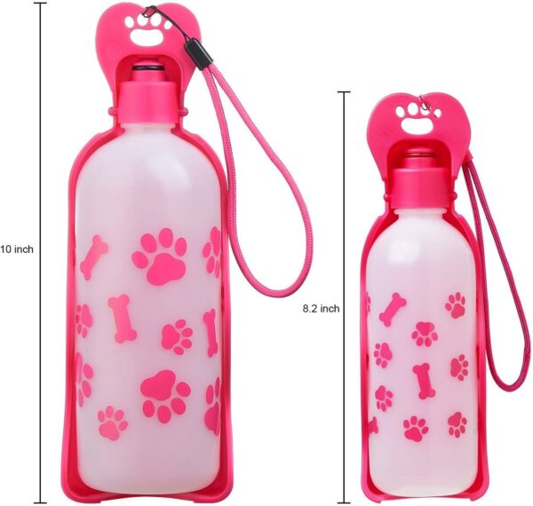 Dog Water Bottle 325ML/11oz 650ML/22oz Portable Dispenser Travel Water Bottle Bowl for Dog Cat Small Animals (22oz/650ml) - Image 2