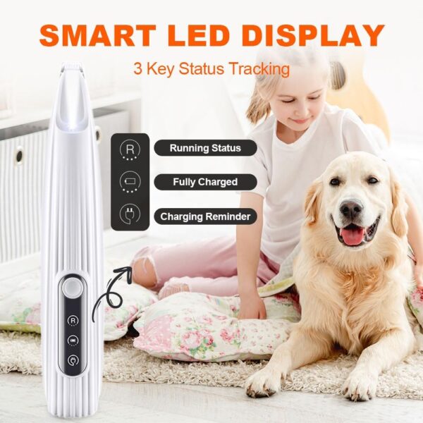 Pet Hair Trimmer With Led Light, 2024 New Pet MicroPrecision Trimmer Multifunctional Cat Dog Claw Trimmer Pet Hair Trimmer, Rechargeable Dog Clippers for Grooming Pet Hair Clippers Shaver (1Pack) - Image 2