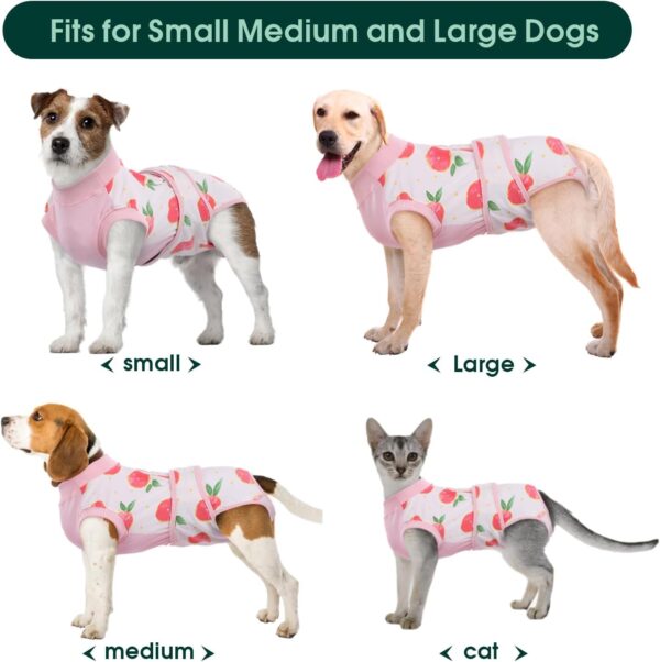 Kuoser Recovery Suit for Dogs Cats After Surgery, Professional Pet Recovery Shirt Dog Abdominal Wounds Bandages, Substitute E-Collar & Cone,Prevent Licking Dog Onesies Pet Surgery Recovery Suit - Image 3