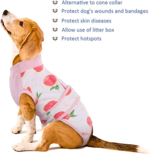 Kuoser Recovery Suit for Dogs Cats After Surgery, Professional Pet Recovery Shirt Dog Abdominal Wounds Bandages, Substitute E-Collar & Cone,Prevent Licking Dog Onesies Pet Surgery Recovery Suit - Image 7