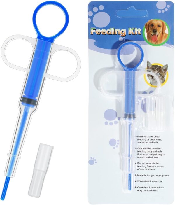 Pet Nursing Kit, Dog Cat Feeding Syringe Nipple Bottles, Pet Pill Gun Dispenser, Puppy Kitten Tube Feeding Kit 10Fr Size - Image 5