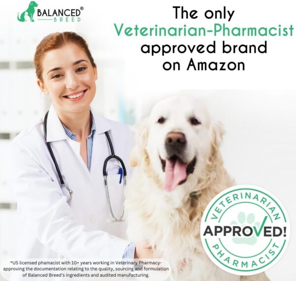 Balanced Breed All-in-1 Dog Vitamins Supplements Made in USA Non-GMO Vet-Pharmacist Approved Dog Multivitamin Probiotics Glucosamine Salmon Oil Skin Coat Supplement Dogs Senior & Adult Immune Support - Image 3