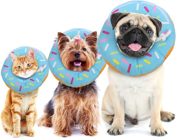 Cat Cone Collar Soft, Cat Recovery Collar Cute Cat Donut Adjustable Elizabethan Cone Cat Cones to Stop Licking Comfortable Lightweight Neck Cone for Cats Kittens After Surgery - Image 6