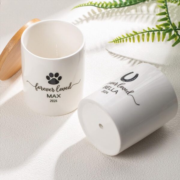 callie Dog Memorial Gifts Plant Pot -Sympathy Gifts for Dog Cat Loss,Pet Passing Away Gifts - Pet Memorial Planter Pot with Bamboo Tray,Custom Pets Condolences Loss Gifts - Image 6