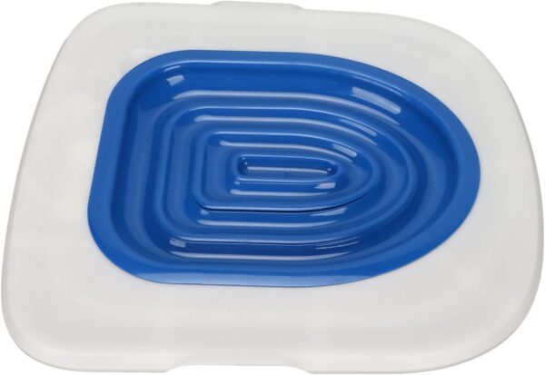 Cat Toilet Seat Training Kit, Universal Reusable Cat Toilet Trainer, Puppy Cat Litter Mat Kitty Urinal Seat Toilet Trainer, Cat Litter Tray Kit Kitty Potty Train(White Tray, 1 Blue Inner Support) - Image 9