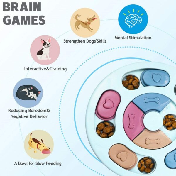 Interactive Dog Puzzle Toys - Mentally Stimulating Treat Dispenser for Training Small, Medium & Large Dogs - Image 3