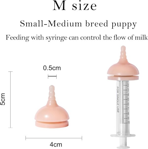 Puppy Feeders for Multiple, Puppy Bottles for Nursing, Puppy Milk Feeder, Puppy Nipple Feeder, Silicone Puppy Feeder with Nipples (Pink, M Size Bowl (Small/Medium Puppy)) - Image 2