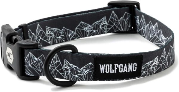 Wolfgang Premium Adjustable Dog Training Collar for Small Medium Large Dogs, Made in USA, WolfMtn Print, Large (1 Inch x 18-26 Inch)