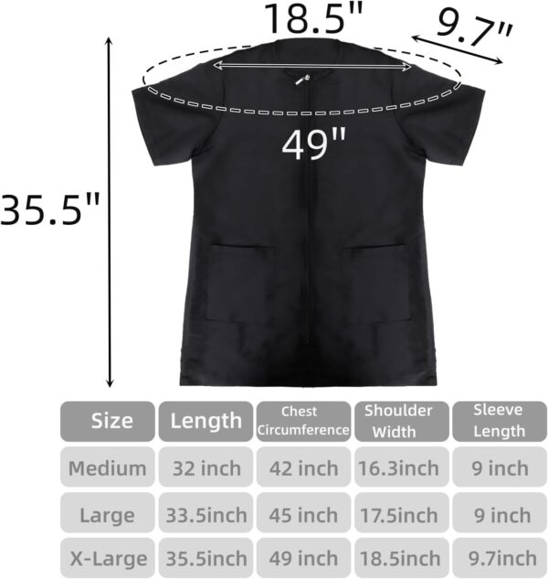 Waterproof Pet Grooming Workwear, Short Sleeves Dog Grooming Smock, Hairdresser Uniform with Full Zipper & Pockets, Anti-Static Professional Stylist Jacket for Barber Salon Pet Shop - Image 2