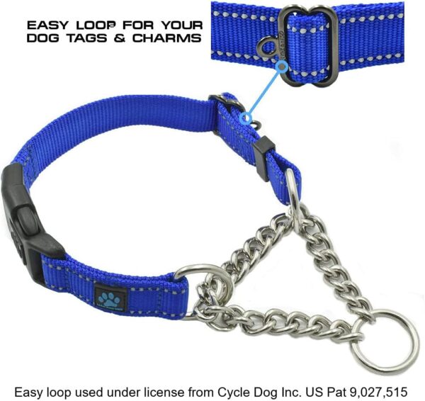 Max and Neo Stainless Steel Chain Martingale Collar - We Donate a Collar to a Dog Rescue for Every Collar Sold (Large, BLACK) - Image 3