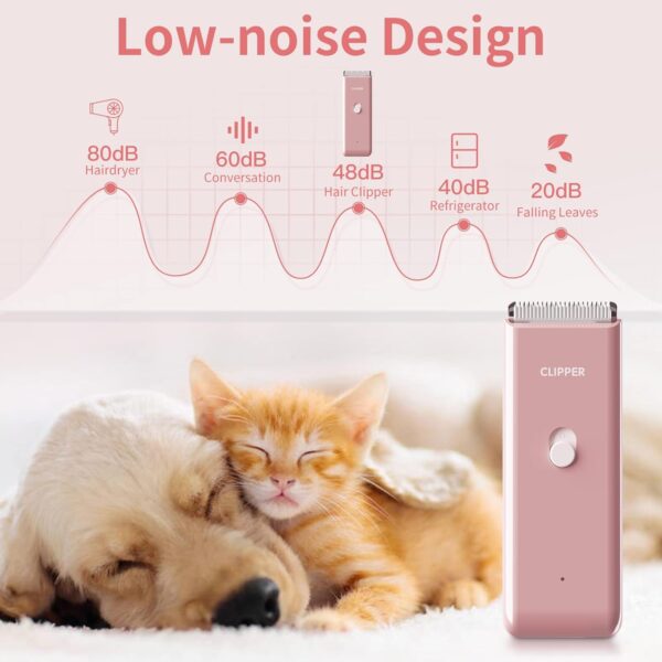 Home Professional Dog Grooming Kit Clipper Low Noise USB Rechargeable for Dog Cat - Image 6