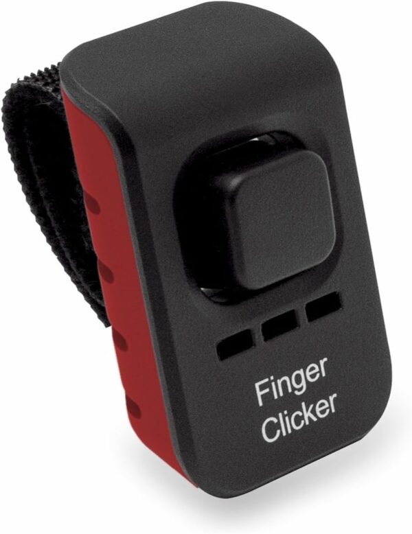 Educator Dog Training Finger Clicker with Audible Sound for Positive Reinforcement, Behavior and Obedience Pet Trainer, Red