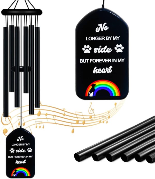 Pet Memorial Wind Chimes,Dog Memorial Gifts for Loss of Dog Sympathy Gift,Rainbow Bridge Pet Loss Gifts,Pet Remembrance Gift in Memory Dog Passing Away,Bereavement Windchime for Loss of Cat Memorial