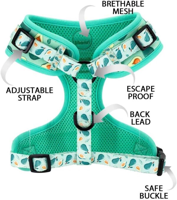 Dog Cat Harness and Leash Set, Puppia Soft Mesh Padded and Adjustable Puppy Vest Cute Dog Clothes Escape Proof Easy Walk Dog Accessories - Image 4