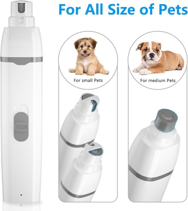 Dog Grooming Kit Clippers with Nail Grinder, 4 in 1 Low Noise Cordless Electric Paw Trimmer, Scissor Comb Bundle for Small Dogs Cat, USB Rechargeable Hair Clippers for Eyes, Ears, Face Matted - Image 5