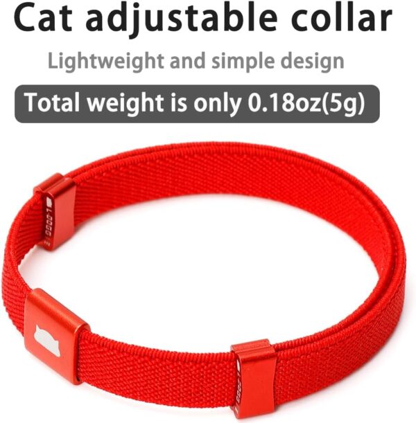 High Elasticity Cat Collar Only 0.18oz(5g). Using Aviation Aluminum ，Simple and Lightweight (Sky Blue) - Image 2