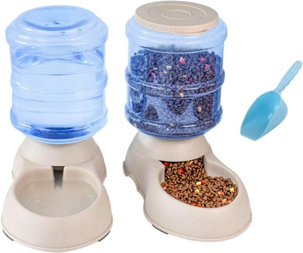 Pet Feeding Solution Automatic Cat & Dog Cafe Feeder and Water Dispenser in Set with Food Scoop - Ito Rocky 6-Meal Automatic Food Dispenser for Small/Middle Puppy and Kitten