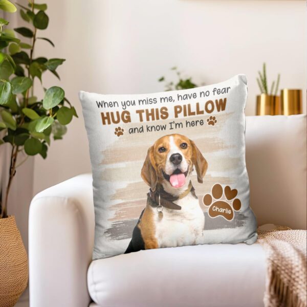 Pawfect House Personalized Pillows (Insert Included), Hug the Pillow and Know I'm Here, Pet Memorial Gifts Personalized Dog Pillow Dog Remembrance Gift Dog Memorial Gifts for Loss of Dog Sympathy Gift - Image 4