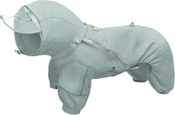 Dog Raincoat, Extra Waterproof Dog Rain Jacket for Wet Weather|Full Wrap Design for Full Protection, Adjustable&Easy to Wear, Features Detachable Cap and Reflective Strip，Size Medium