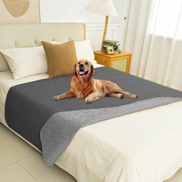 Ameritex 100% Waterproof Dog Bed Blankets double Sided Dog Couch Cover Knurling Pattern pet bed cover Reversible Furniture Couch Sofa Car for Puppy Kids - Image 7