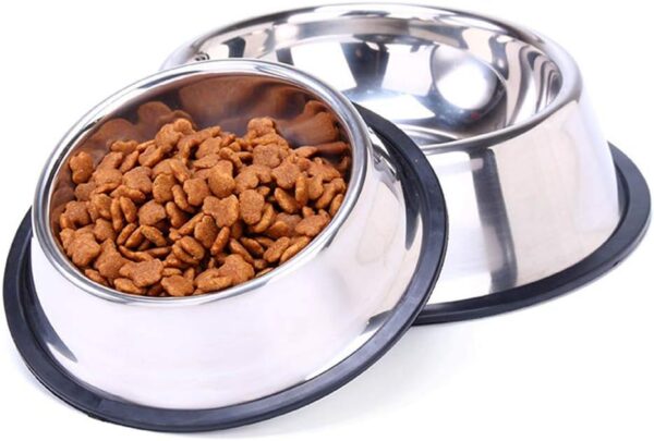 Pet Feeder Bowl, Stainless Steel Non Slip Cat Water Dispenser Dog Feeder Drinking Bowl, Feeding Watering Supplies Accessories S - Image 3