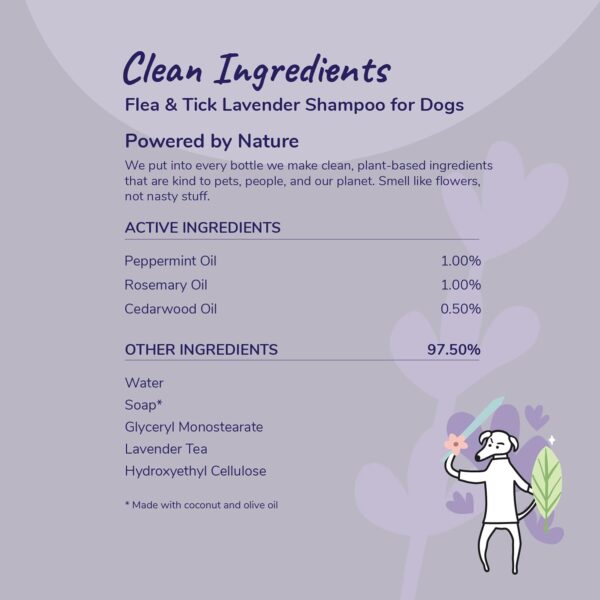 kin+kind Flea and Tick Spray and Shampoo Kit- Shampoo and Spray Set- Shampoo for Dogs, Spray for Dogs- for Tick and Flea Control Shampoo and Repel Spray- Lavender, 12 oz each - Image 6