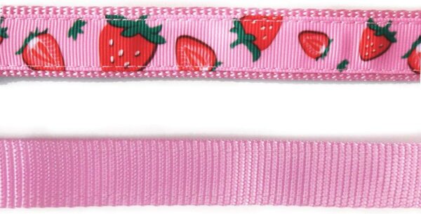 azuza Dog Collar Bow tie, Lovely Pink Strawberry Dog Collars with Bowtie for Extra Small Dogs - Image 6